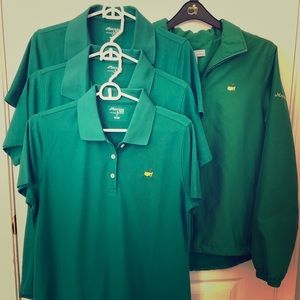 Masters ladies green jacket + 3 masters polos